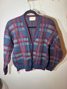 Vintage 1960s Made in US Pendleton 100% Wool Cardigan